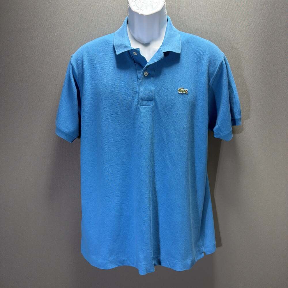 Lacoste Men's Size 5 Blue Short Sleeve Sport Alligator Polo Shirt Flaw